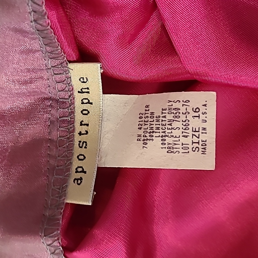 NWOT Apostrophe grey/fuschia full length skirt - Picture 7 of 8